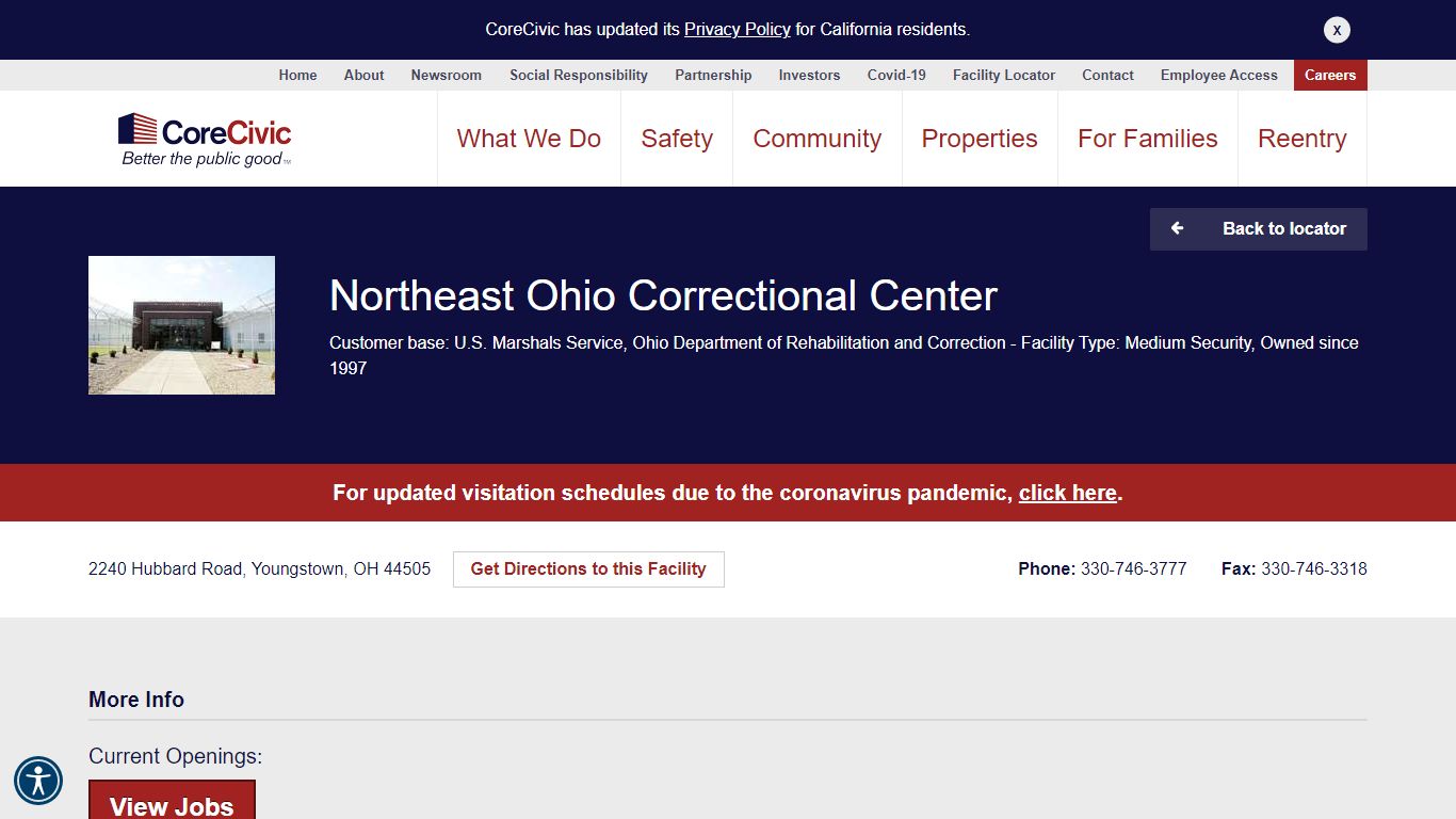 Northeast Ohio Correctional Center - CoreCivic